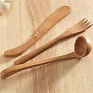 NIP Retired Pampered Chef Bamboo Serving Set #2048 Ladle Fork Spreader ~ 2pks